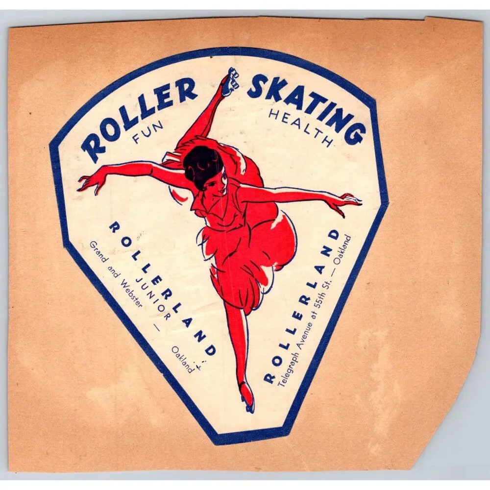 Roller Skating Labels Lot 